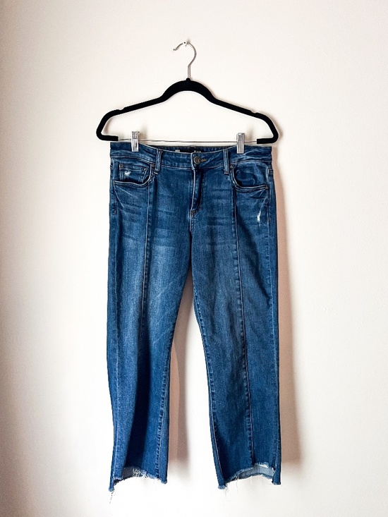 Kut from the Kloth Denim - KUT from the Kloth Kelsey Ankle Flare Jeans | Raw Hem Cropped Boho Western